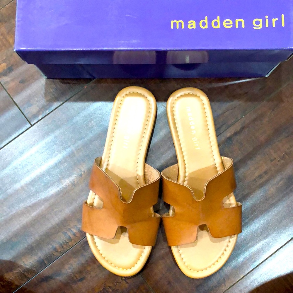 Taupe sandal/slipper by madden girl